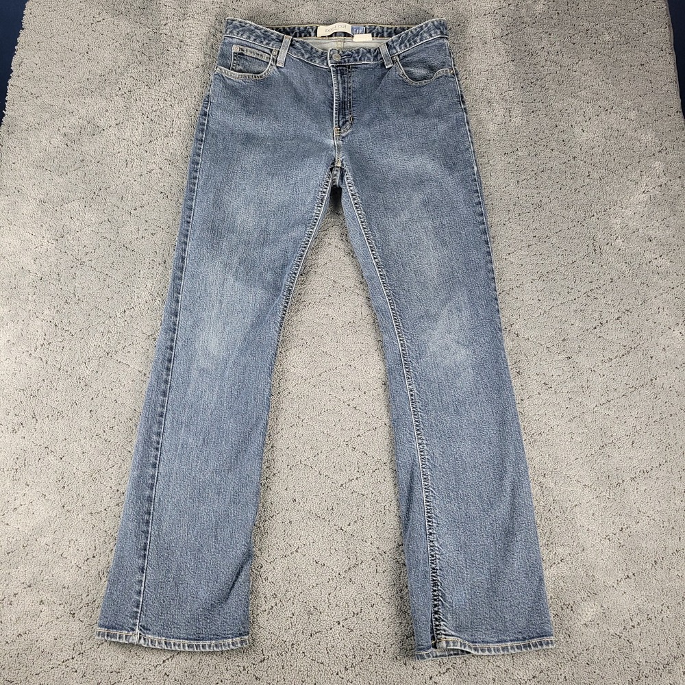 Gap Jeans Womens 10 Blue Bootcut Stretch Medium Wash Mid Rise Denim